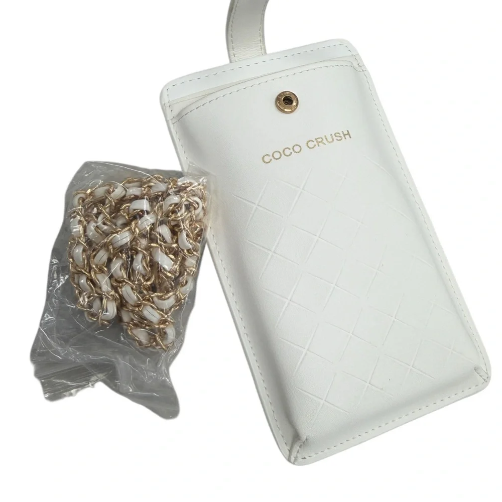 CHANEL Coco Crush White Phone Case Holder with Crossbody Strap NWT - Picture 2 of 4